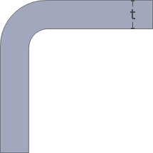 Correct platstic corner design - Uniform wall thickness through corner.